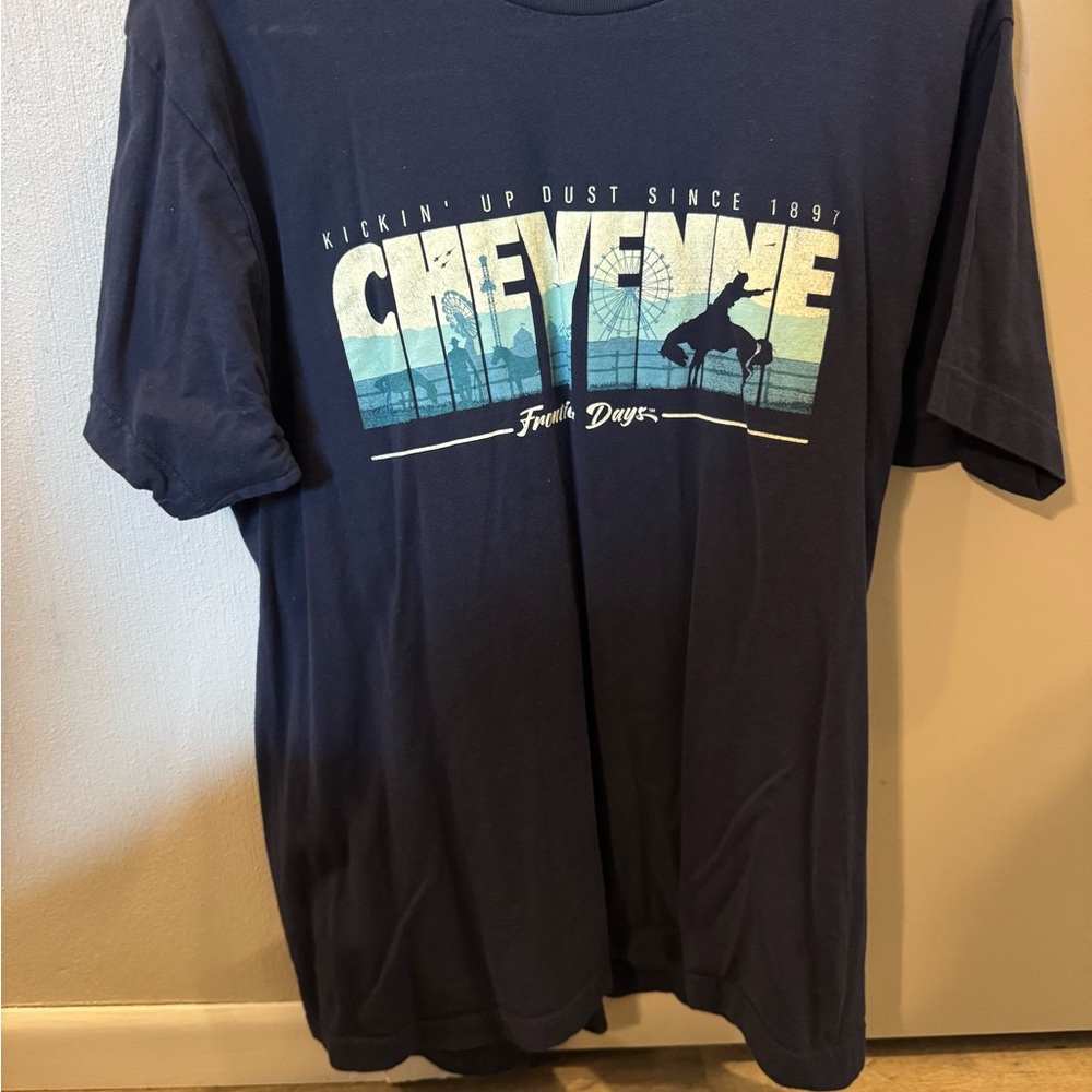 Cheyenne Navy Blue Graphic T-Shirt